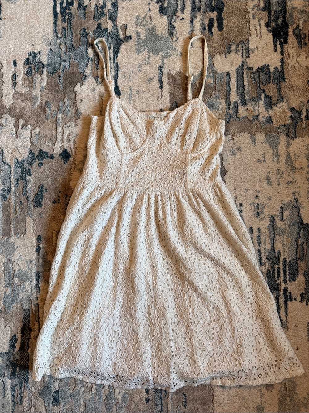 Arizona Jean Company Cream Lace Mini Dress